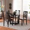 Baxton Studio Brava Modern and Contemporary Two-Tone Dark Brown and Walnut Brown Finished Wood 5-Piece Dining Set 179-11389-10898-Zoro - alternate 9